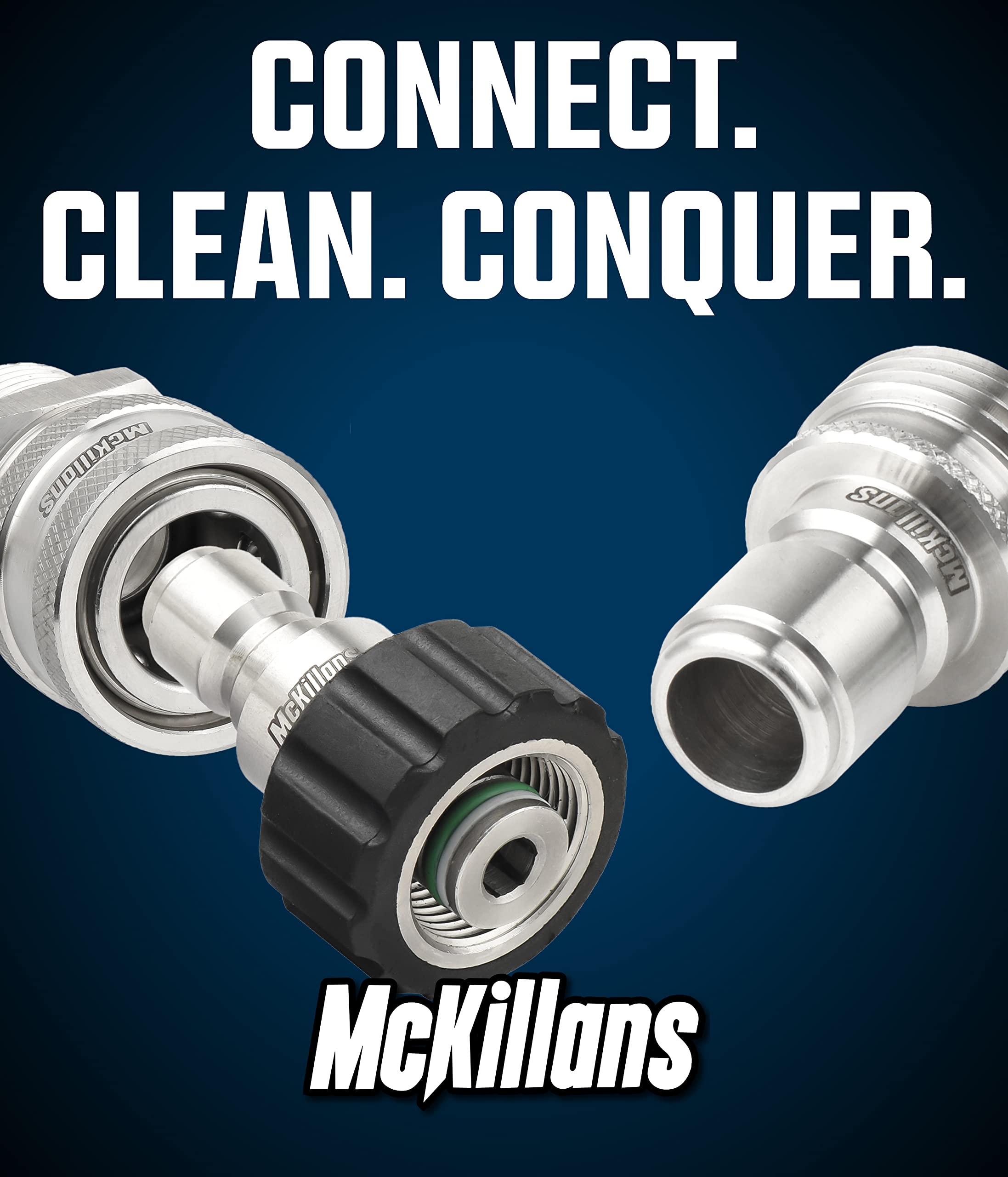 McKillans kit packaging keeps all adapters organized for convenient storage.