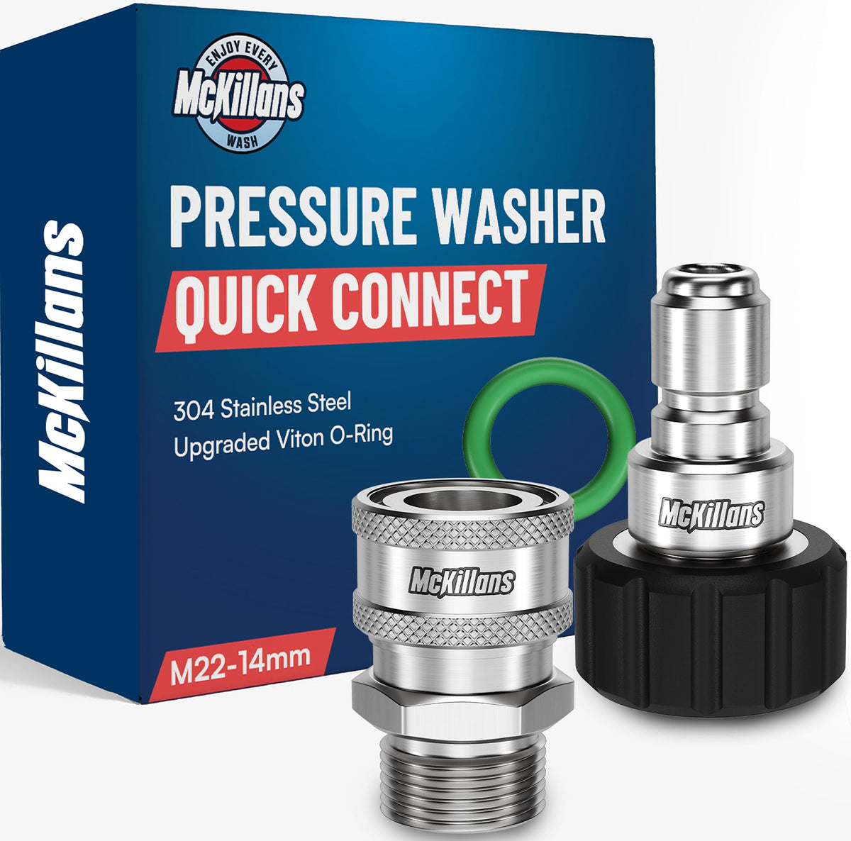 McKillans M22-14mm male plug for quick-connect hoses with fast setup
