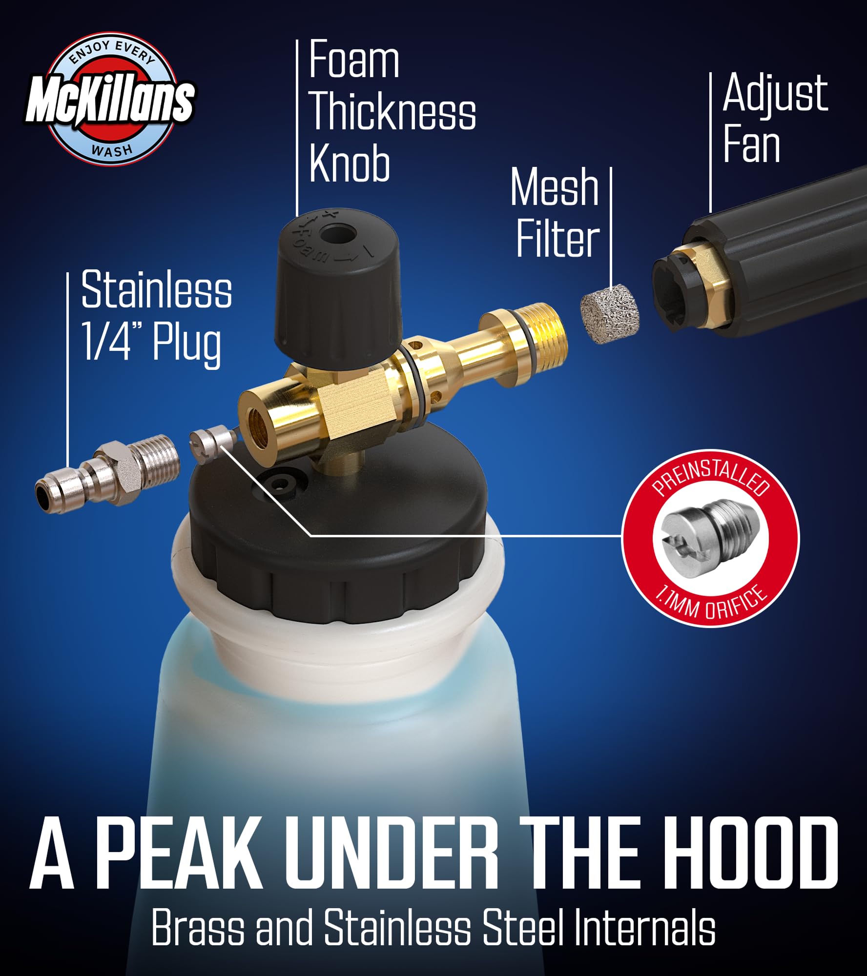 McKillans preinstalled fittings ensure quick setup with no extra sealing steps.