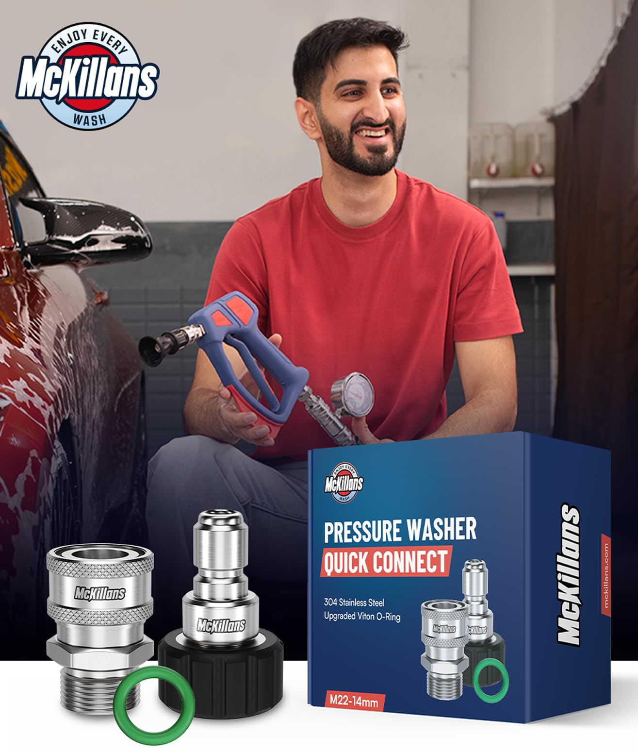 McKillans quick-connect kit includes fittings and warranty for reliability