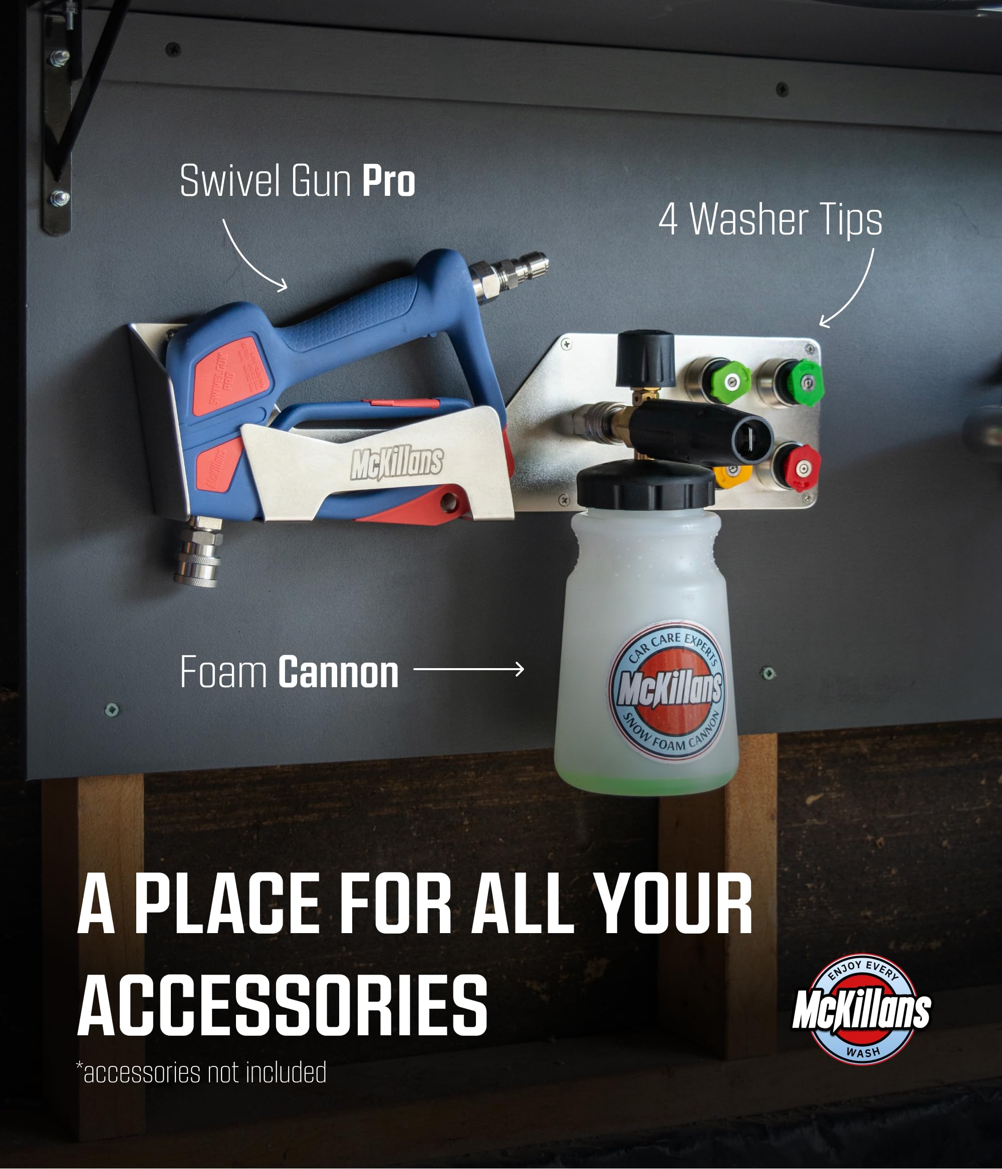 McKillans Pro quick connect lets foam cannon mount with a single push.