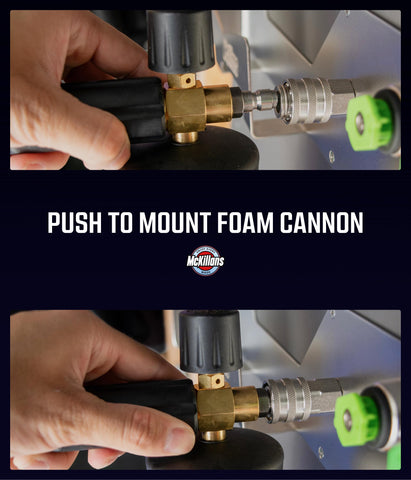 McKillans Pro tip and nozzle holder keeps accessories organized for faster wash days.