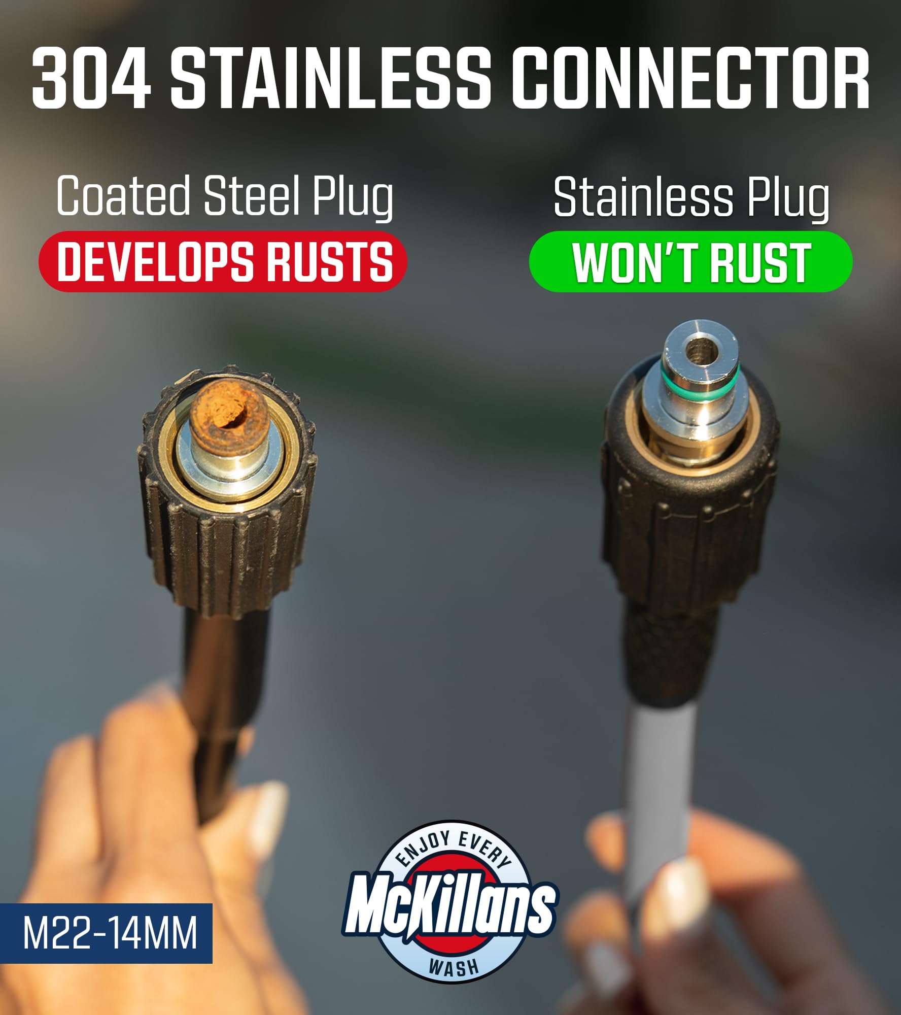 McKillans steel braided hose with 1/4in inner diameter supports high pressure