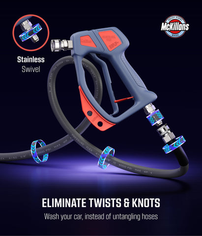 Adapters for M22 hoses are included for versatile connections with McKillans Gun Pro.