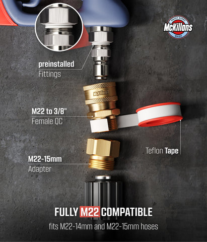 Maximum PSI up to 4000 for tougher cleaning tasks with McKillans Gun Pro.