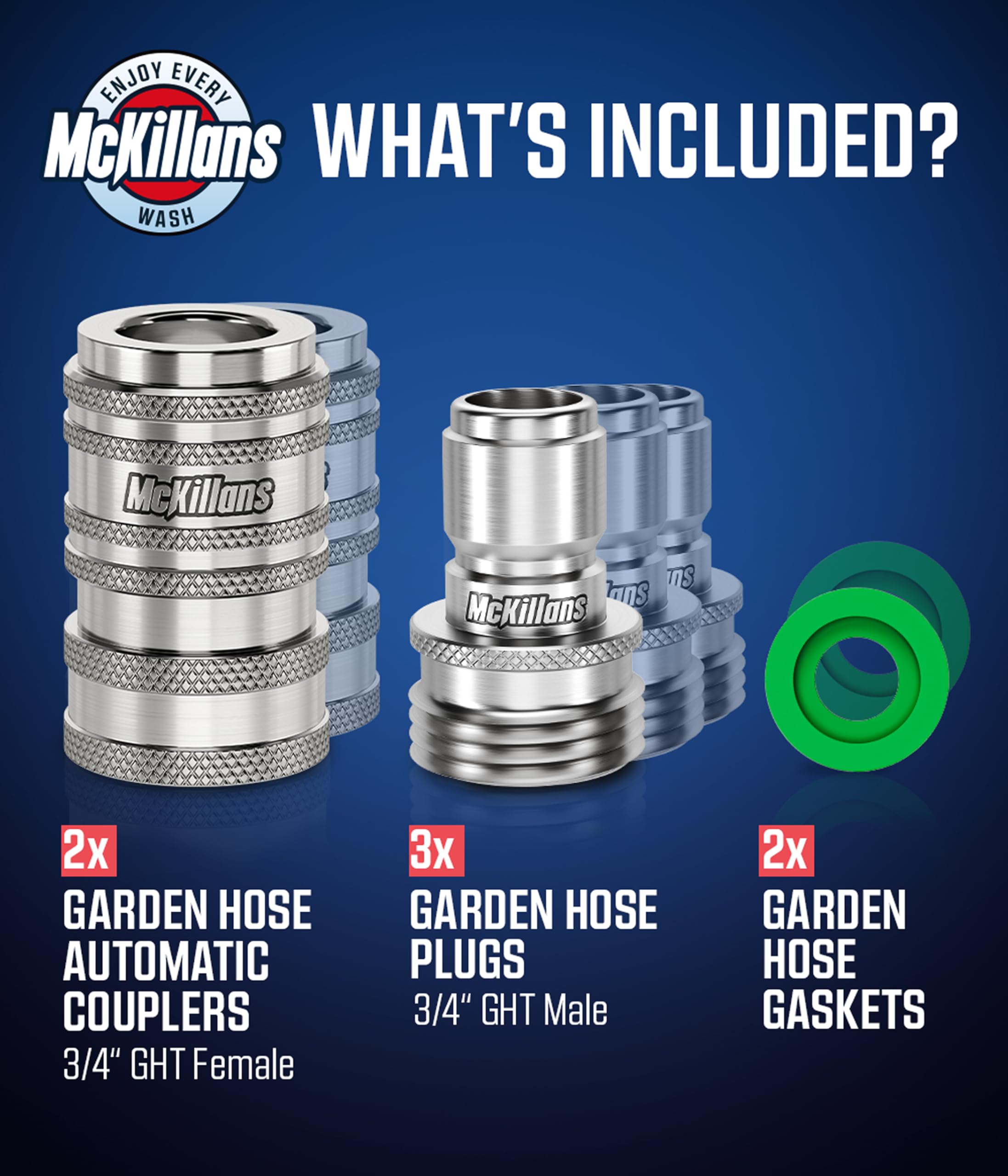 McKillans Viton washers resist heat and chemicals, helping prevent leaks.