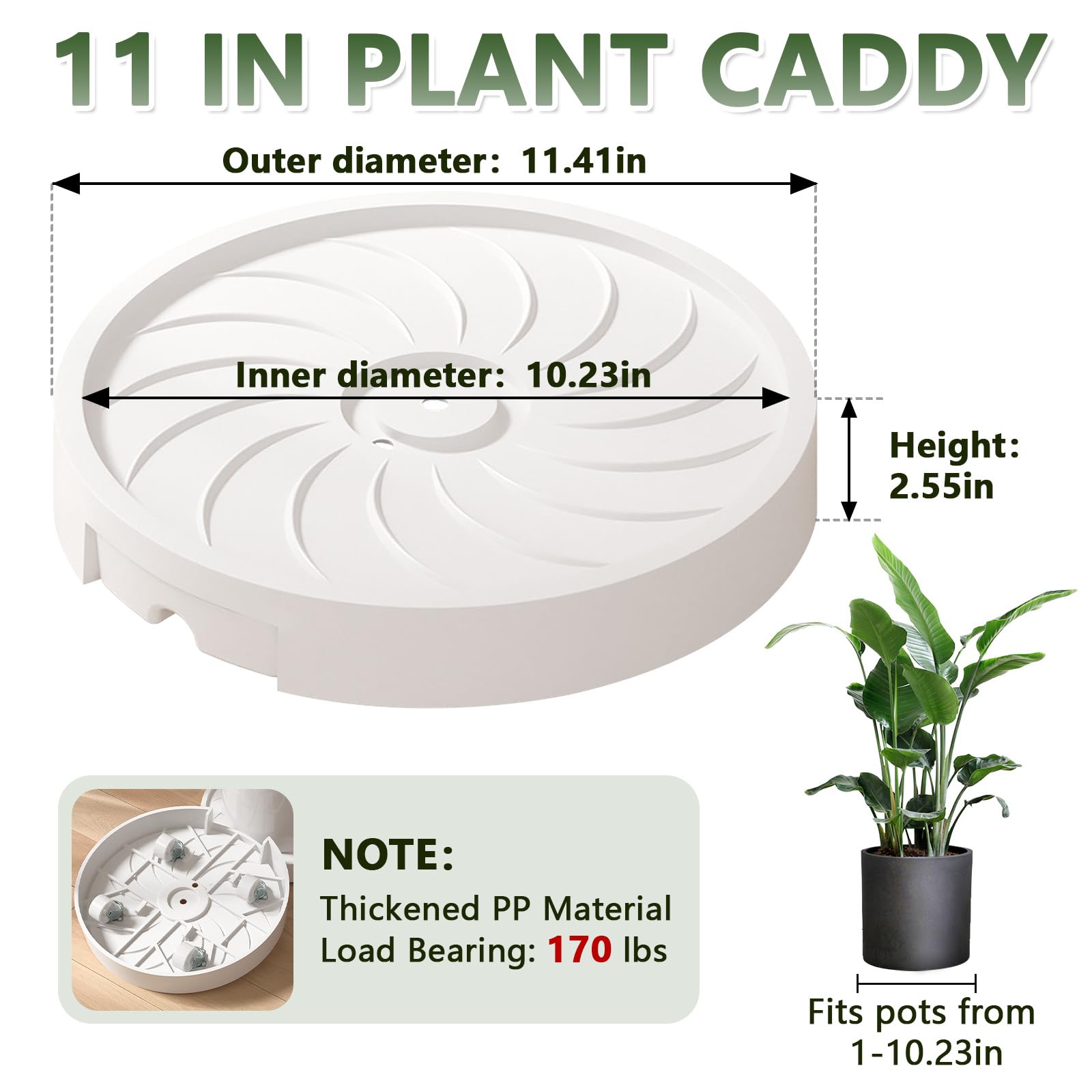MCleanPin drainage-tray captures excess moisture to protect floors.
