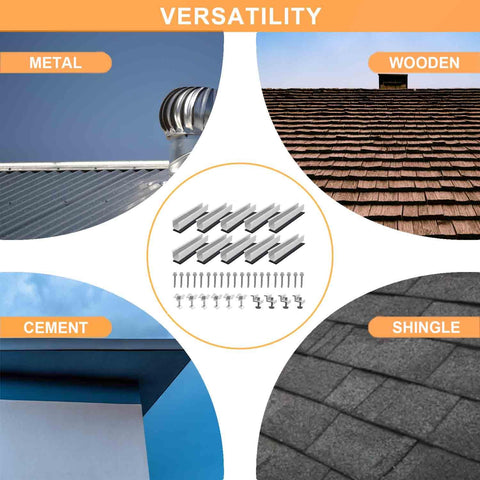 MCOOH 4-panel row assembly keeps layout neat on flat or tin roofs.