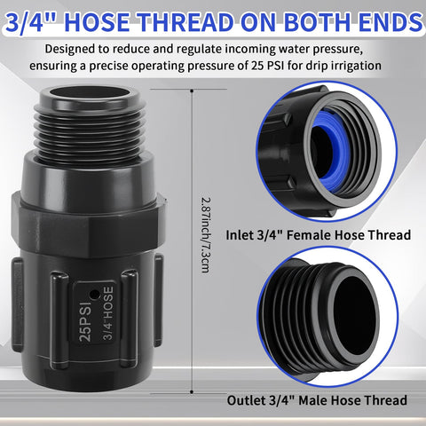 MCSDFN drip irrigation regulator 3/4 in FHT inlet view highlights durable construction.