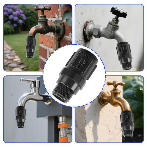 MCSDFN greenhouse drip regulator setup for reliable irrigation in covered areas.