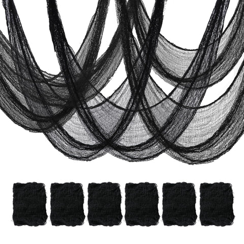 Mcupper black creepy cloth 30x72 drape for versatile Halloween decor