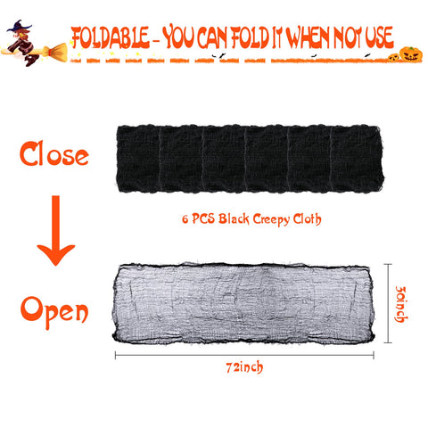 Mcupper Halloween gauze six-pack adds spooky texture to indoor and outdoor scenes