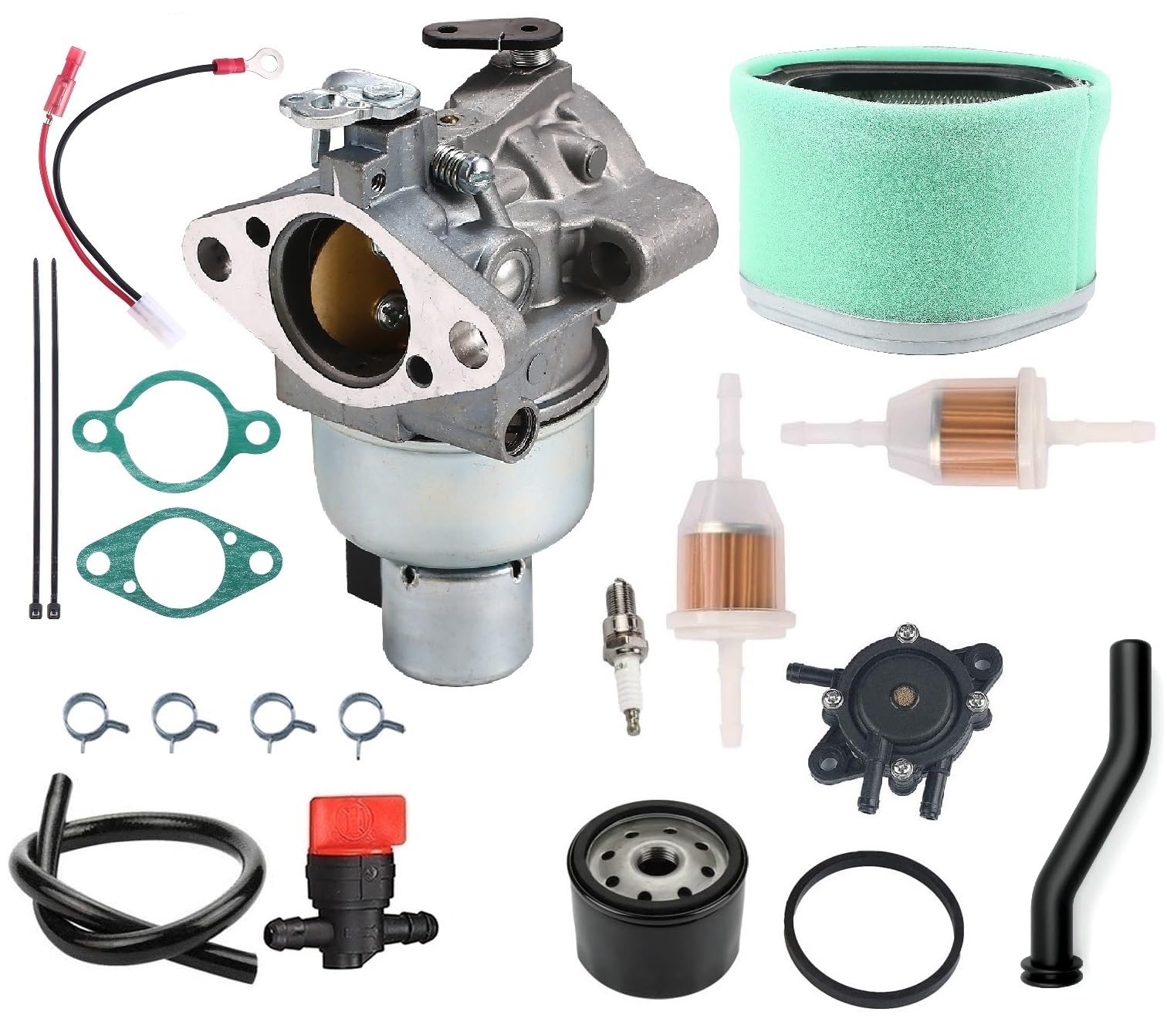 MDAIRC carburetor 12-853-107-S close-up shows precise fit for Kohler engines.