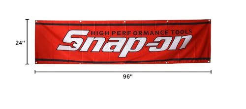 mDesign Daoops banner durable polyester material in bright red