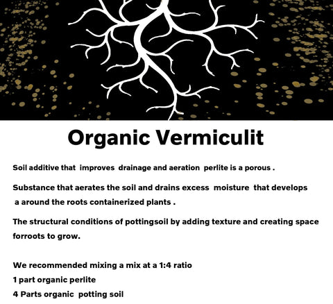 MDPQT vermiculite potting mix, illustrating how it blends with soil for improved drainage.