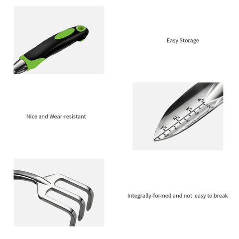 MDSXO transplant trowel close-up highlighting precise blade for transplanting.