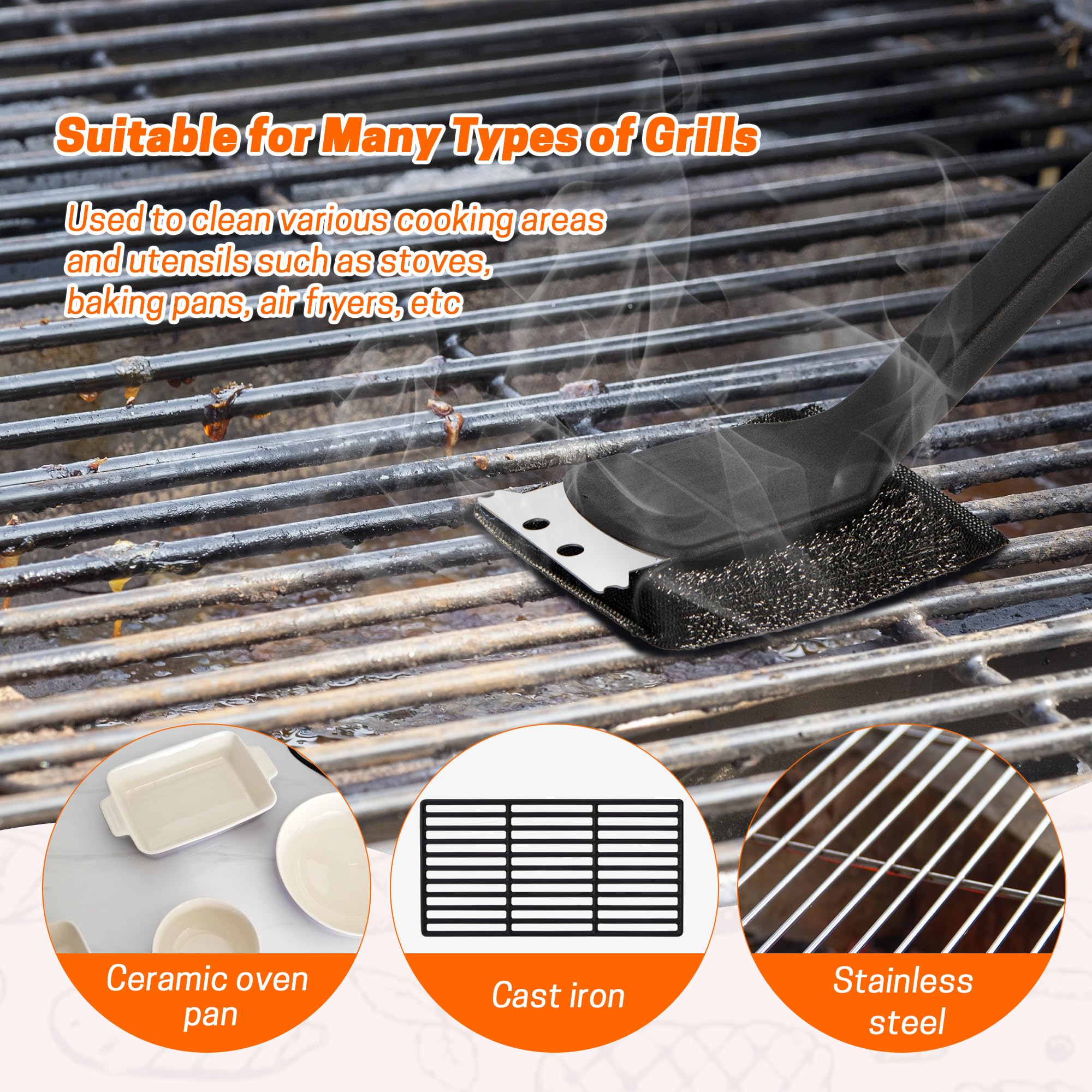 MEADAY camping-friendly grill cleaning kit for outdoor grills