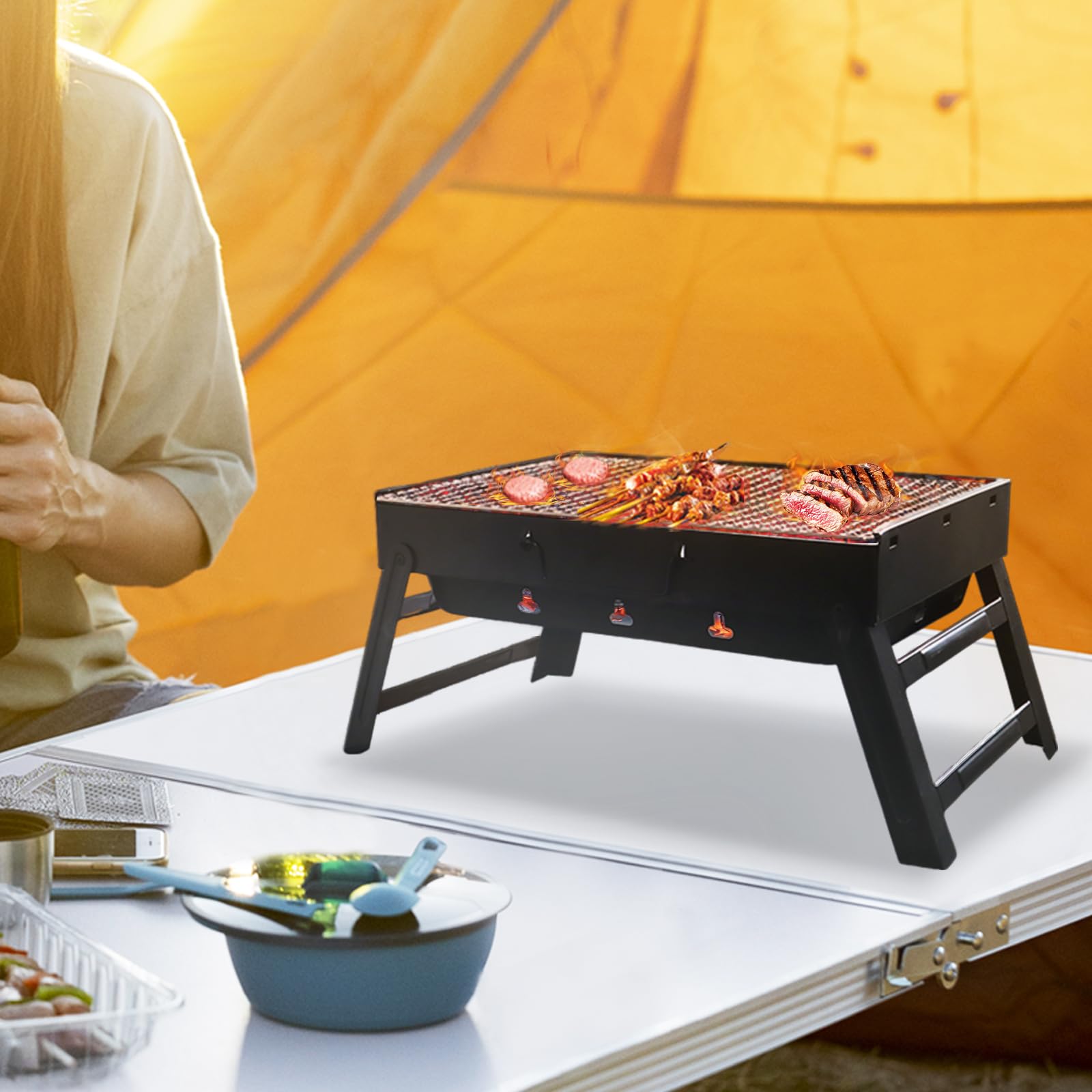 MEADAY detachable grid simplifies cleaning after grilling sessions.