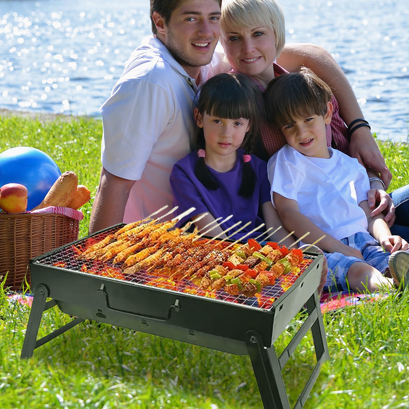 MEADAY stainless steel rack grid delivers even heat for consistent results.