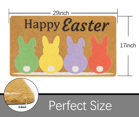 Mealah doormat with non-slip back stays in place on outdoor floors.