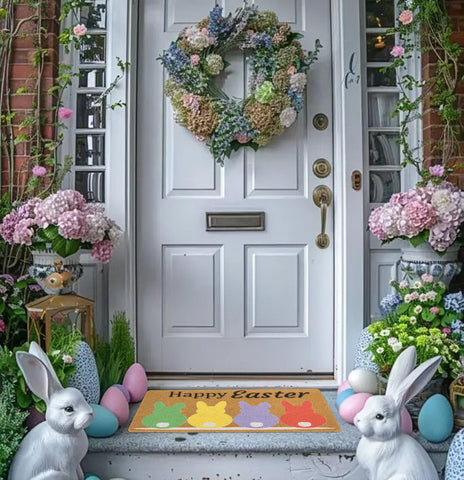 Mealah porch and patio entrances gain from festive spring decor.