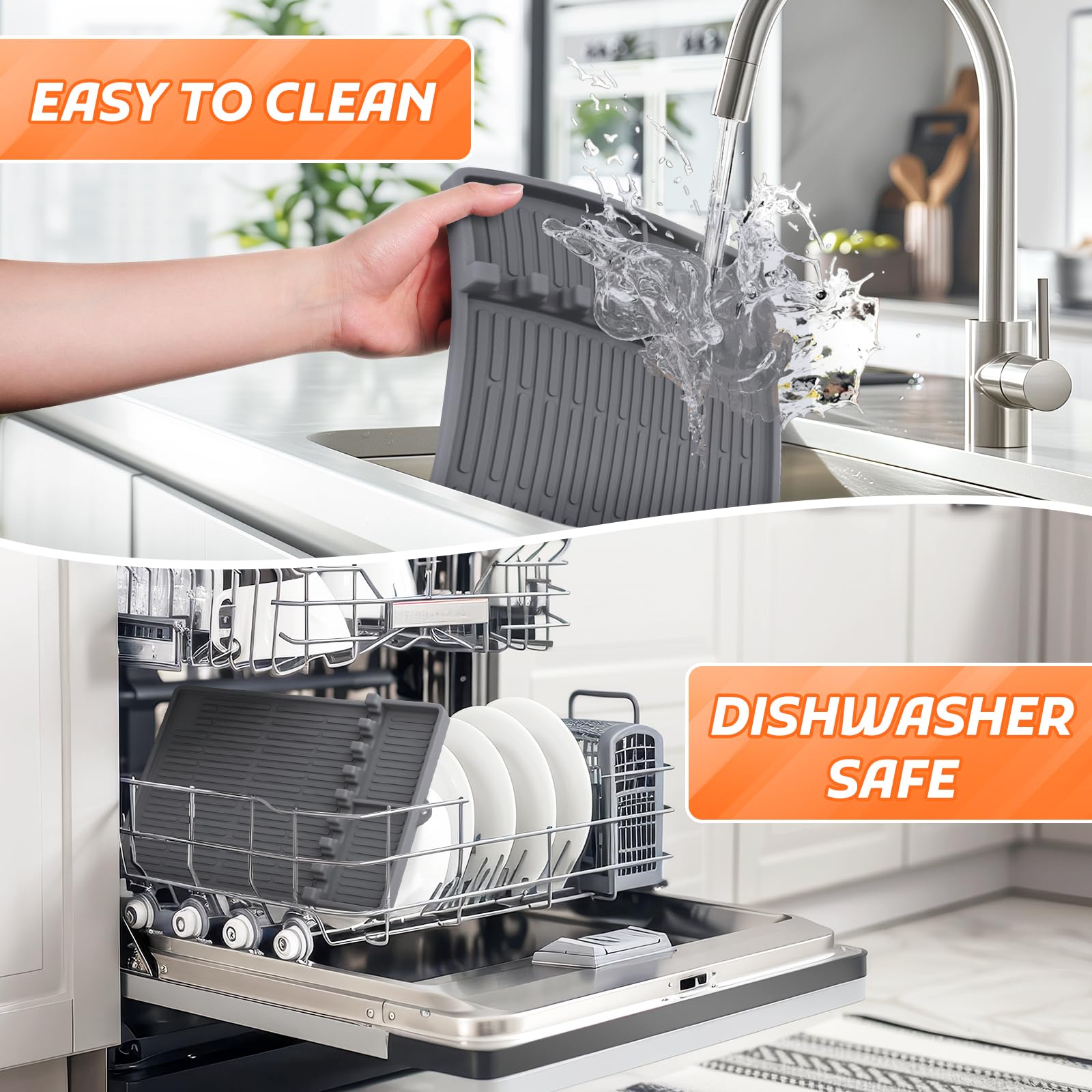MealHelper non-slip striped surface keeps tools stable during cooking.