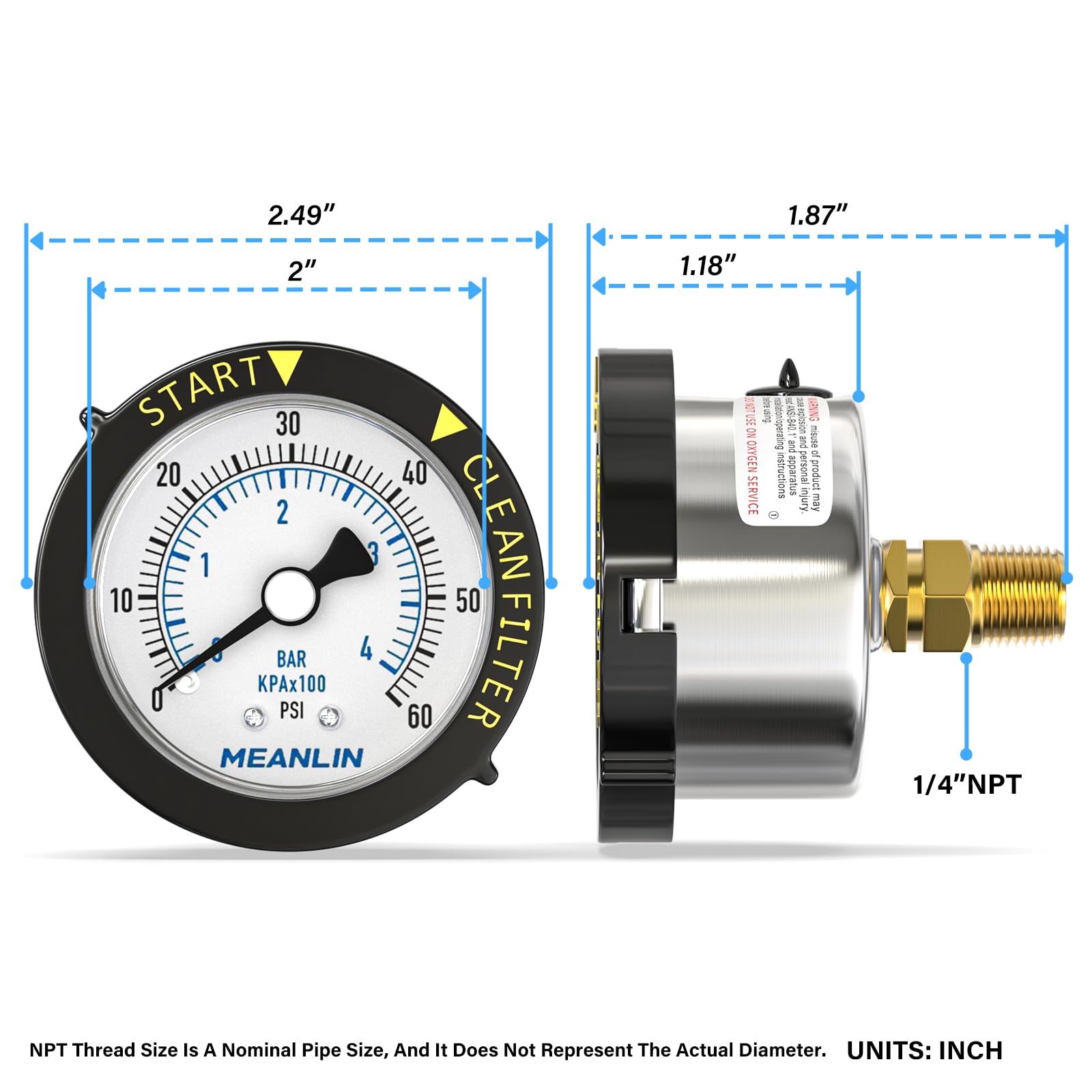 MEANLIN MEASURE stainless steel body showing durable construction in wet environments.