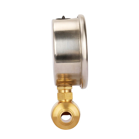 Measureman glycerin-filled gauge dampens pulsations for steadier readings.