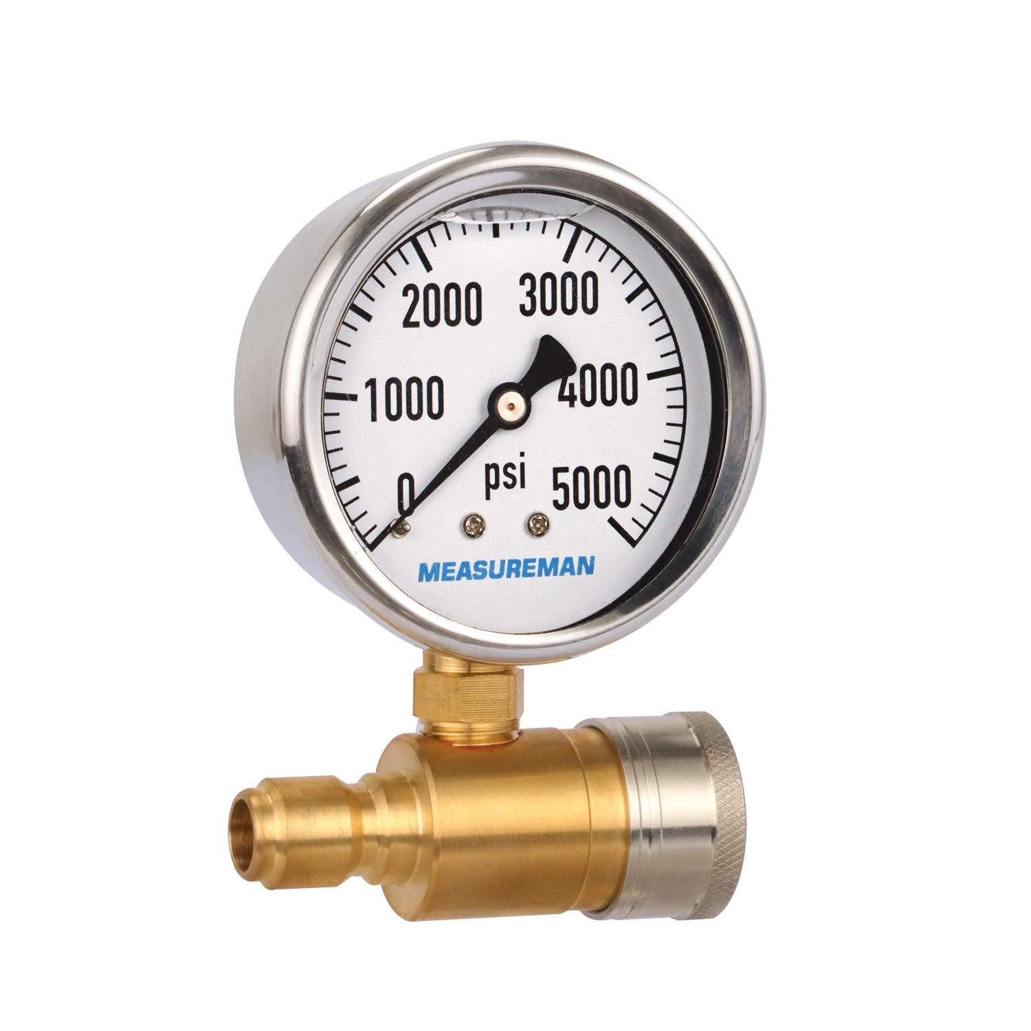 Measureman stainless-steel gauge case (304) offers durable protection and clear visibility.
