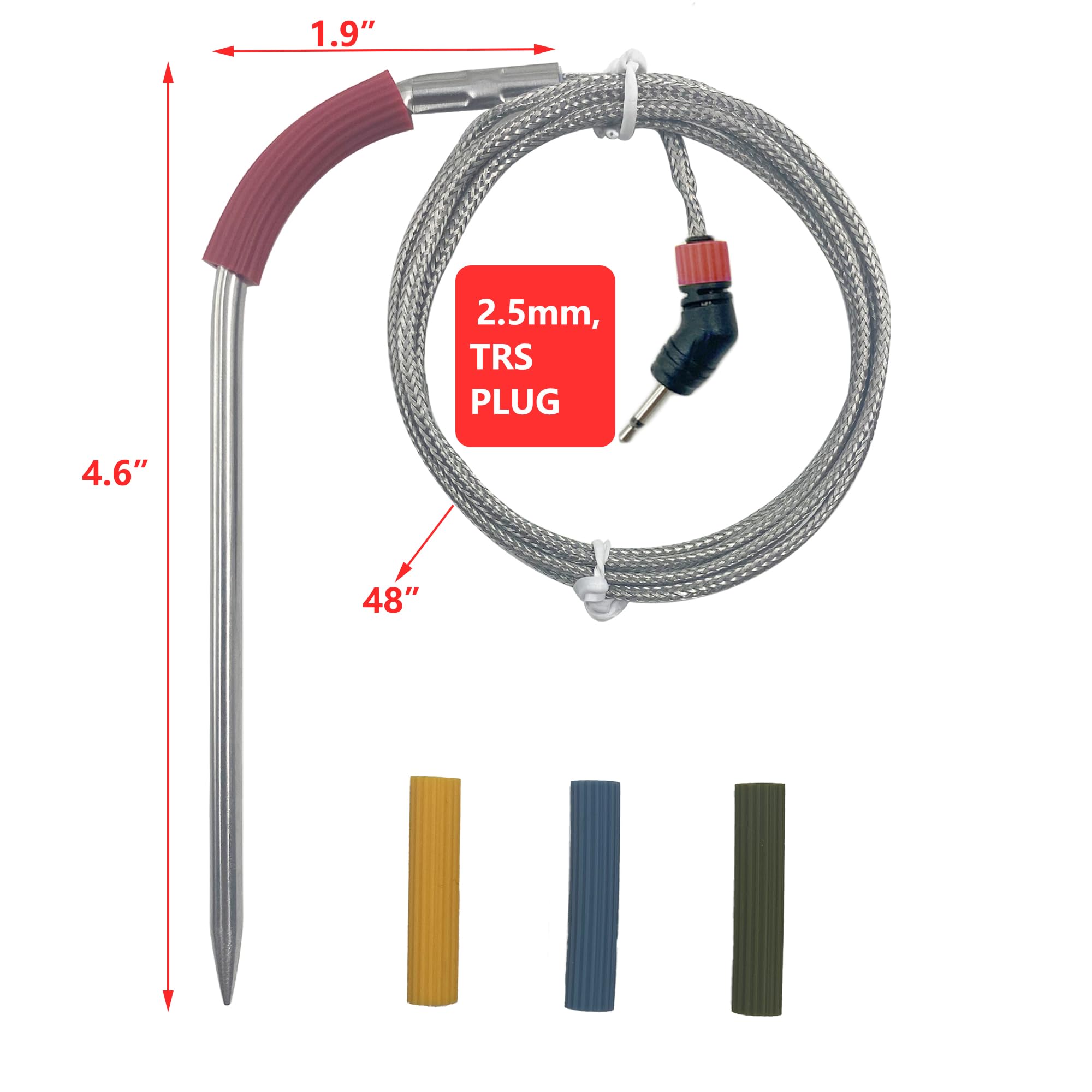 Long 48-inch cables provide flexible probe placement