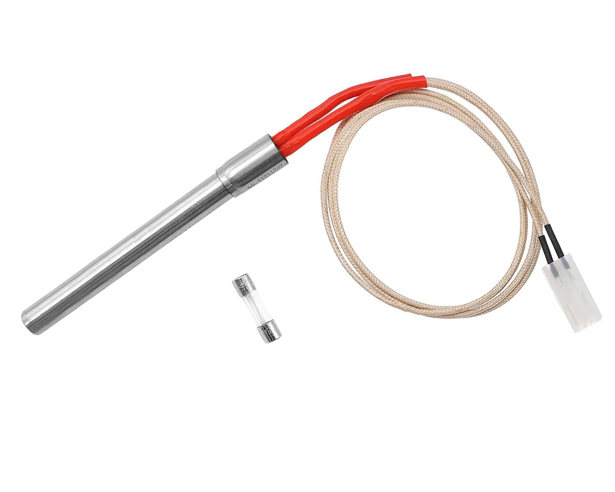 Meatender AC Hot Rod Igniter shown with Traeger compatibility for quick pellet ignition