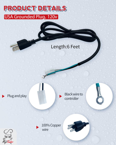 Meatender quick-install cord for fast grill power restoration.