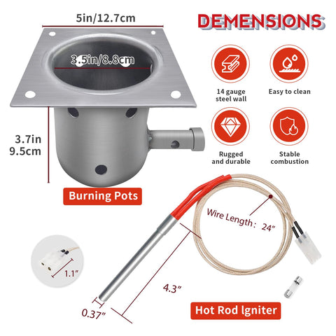 Meatender complete firepot kit shown as a ready-to-install replacement
