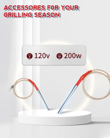 Meatender high-density heating element provides efficient ignition performance.
