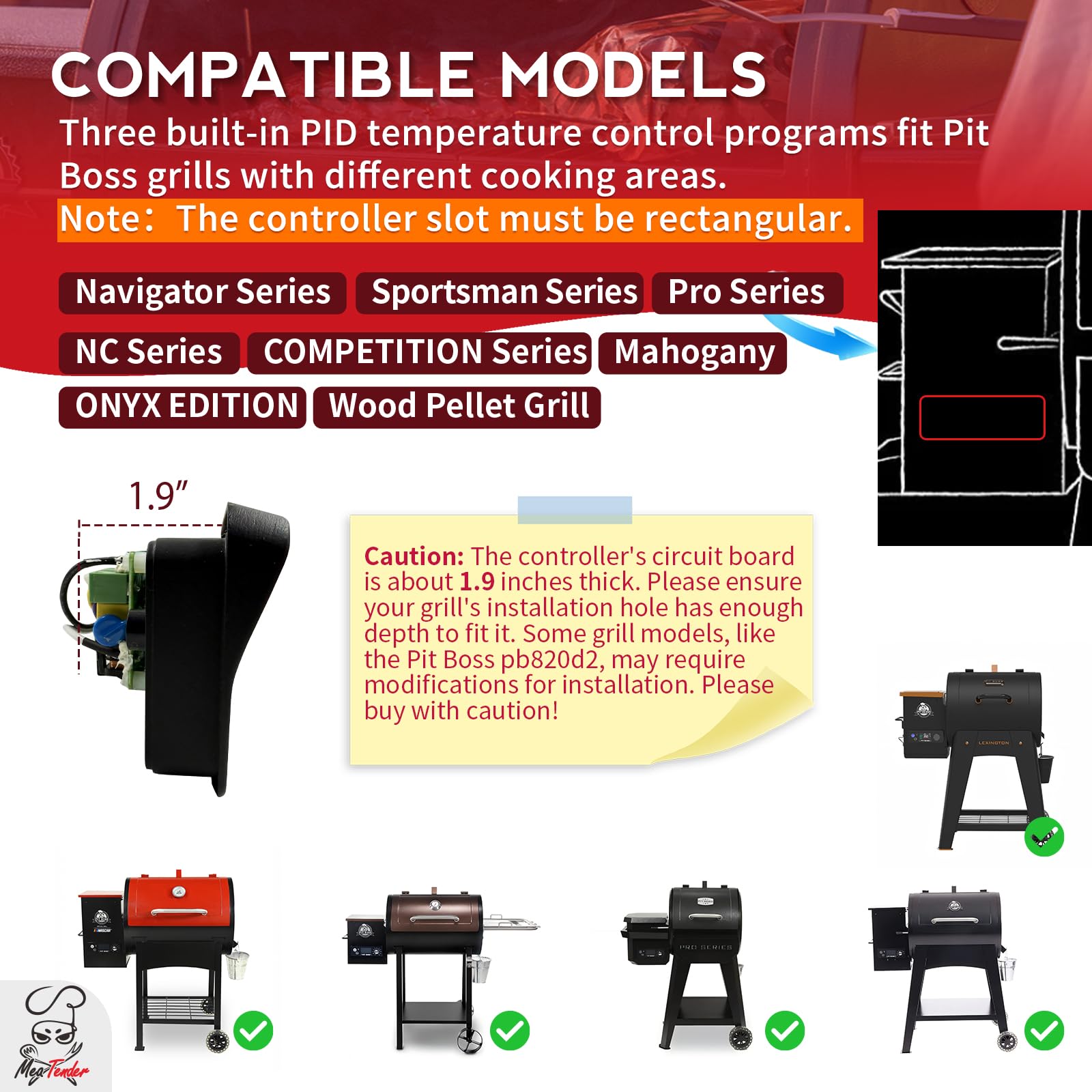 Meatender PID temperature precision display enabling 1°F step adjustments for consistent cooking.