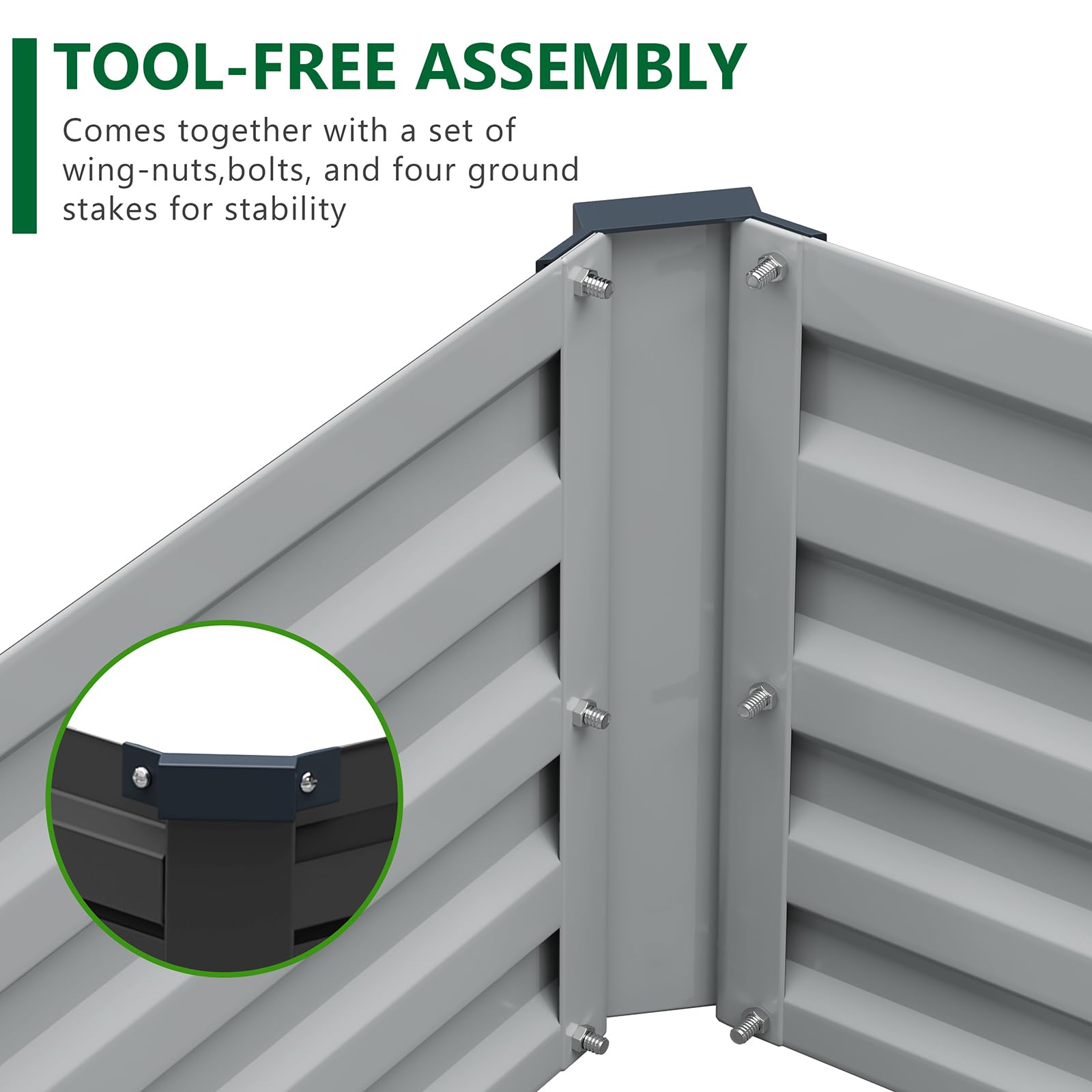 Durable galvanized steel surface ready for outdoors
