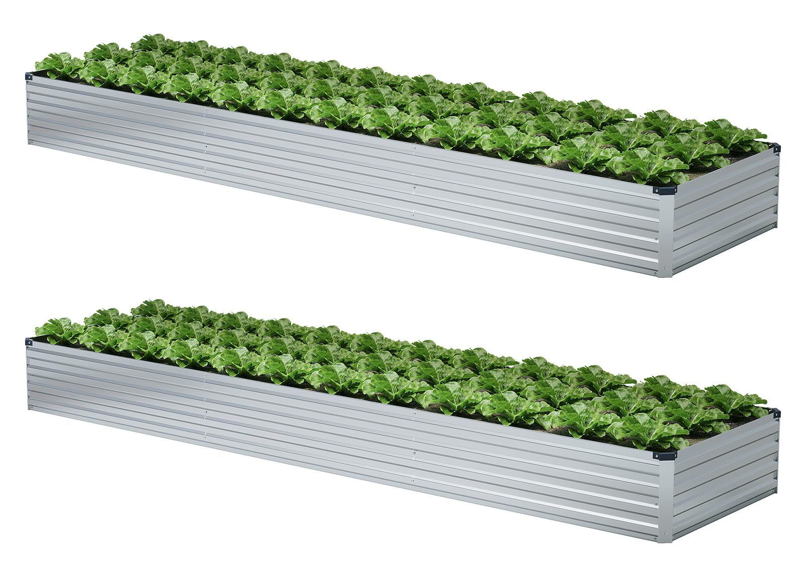 Meberam galvanized raised bed assembly area for quick setup
