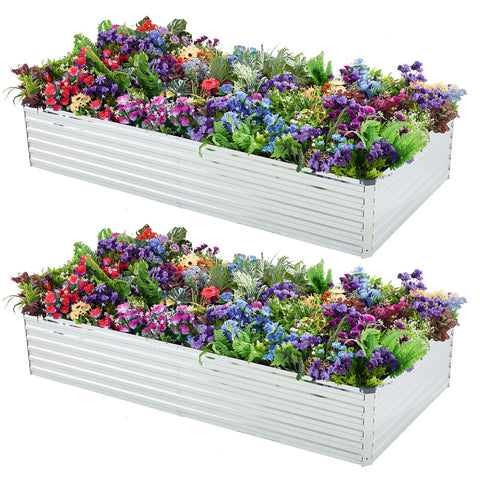 Meberam galvanized raised garden bed assembly showing sturdy frame and easy setup