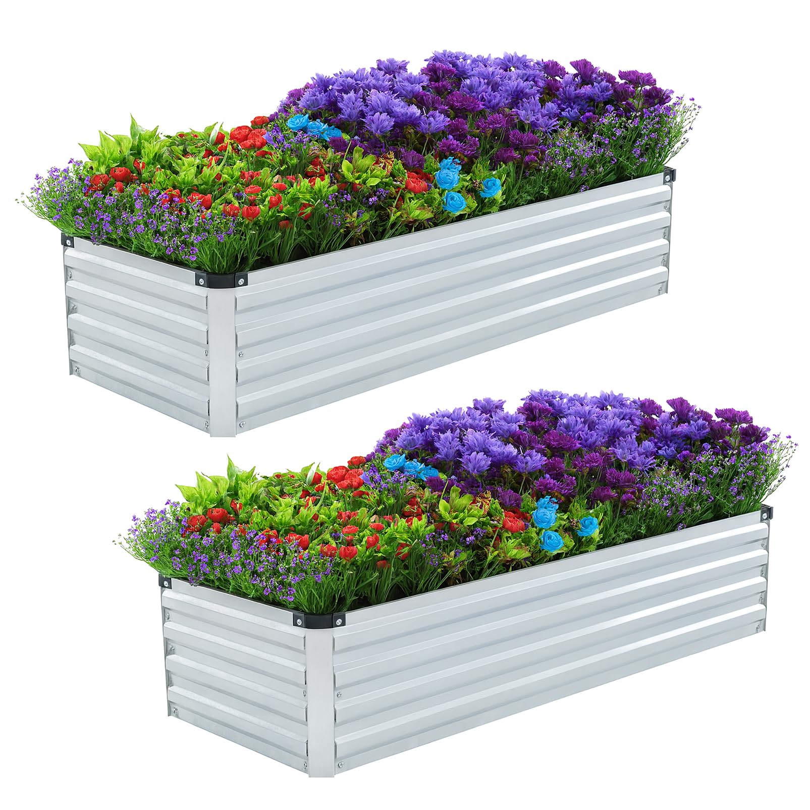 Meberam raised garden bed in assembly pose, showcasing quick setup and sturdy frame.