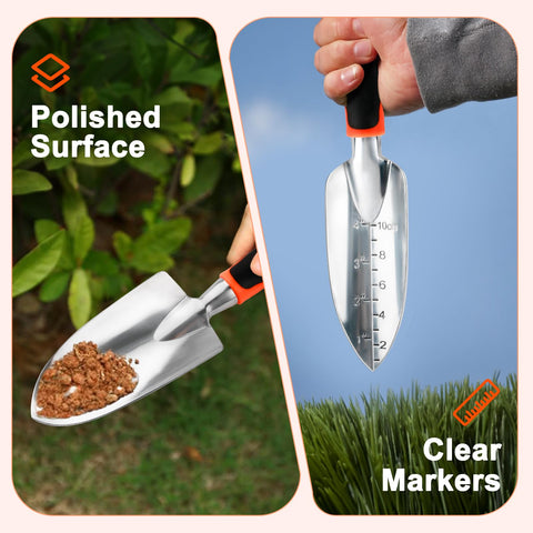 MECHEER ergonomic non-slip-handle reduces hand fatigue during digging