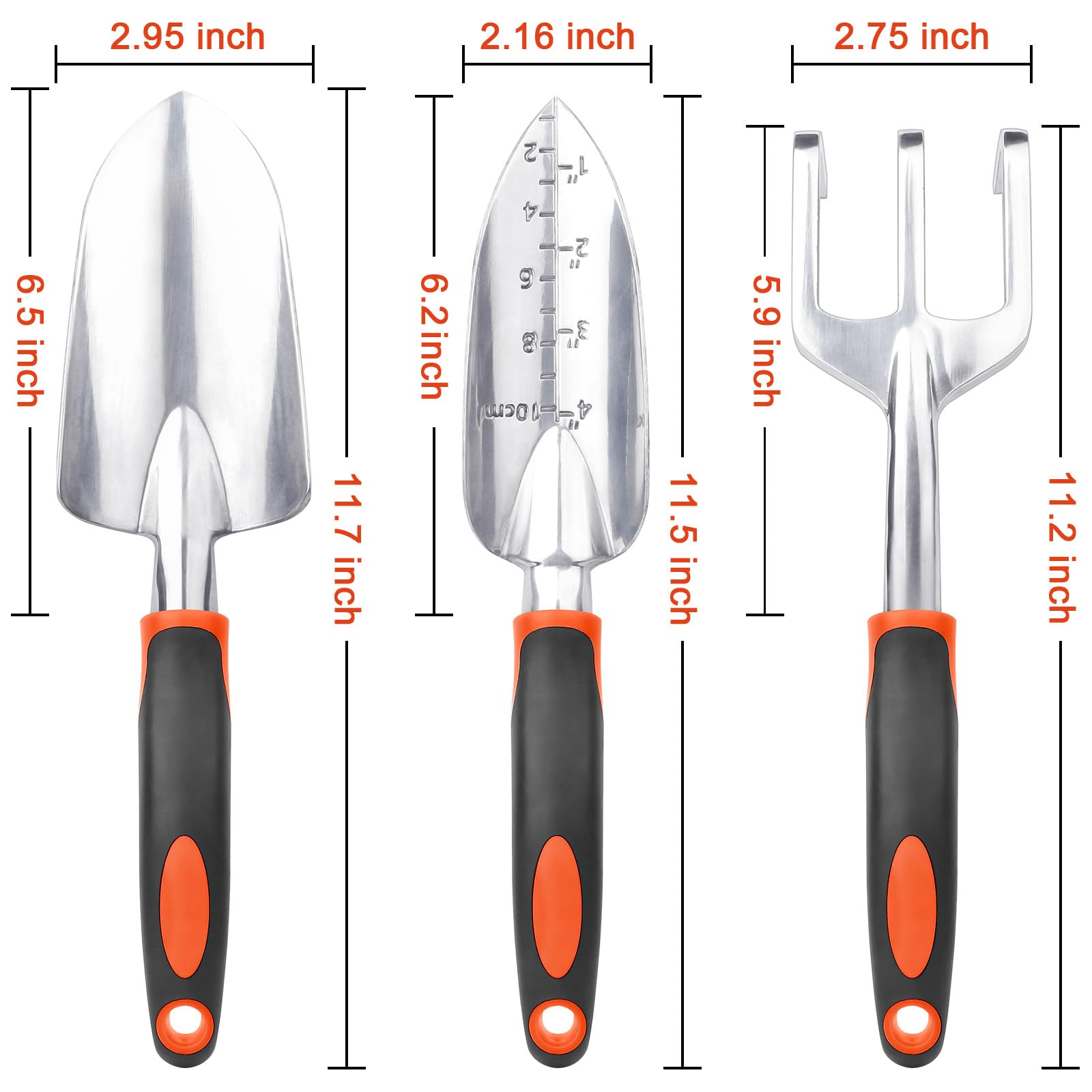 MECHEER garden shovel for digging with rust-resistant aluminum for tough soils
