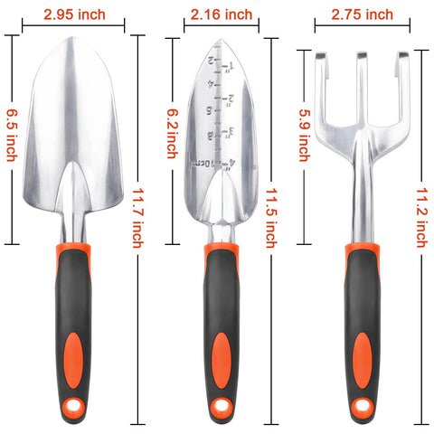 MECHEER garden shovel for digging with rust-resistant aluminum for tough soils