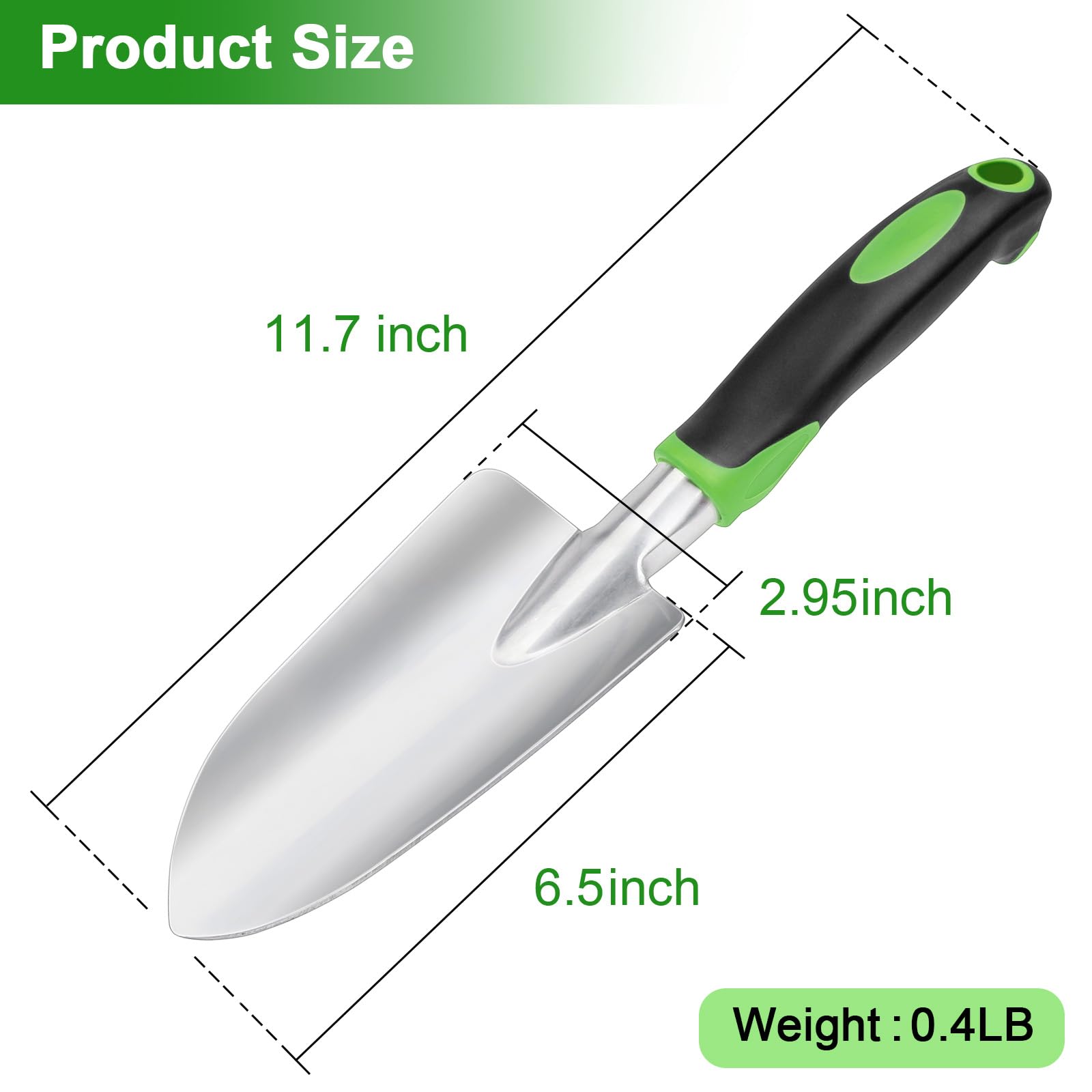 Mecheer ergonomic-handle provides a non-slip grip to reduce fatigue during planting.