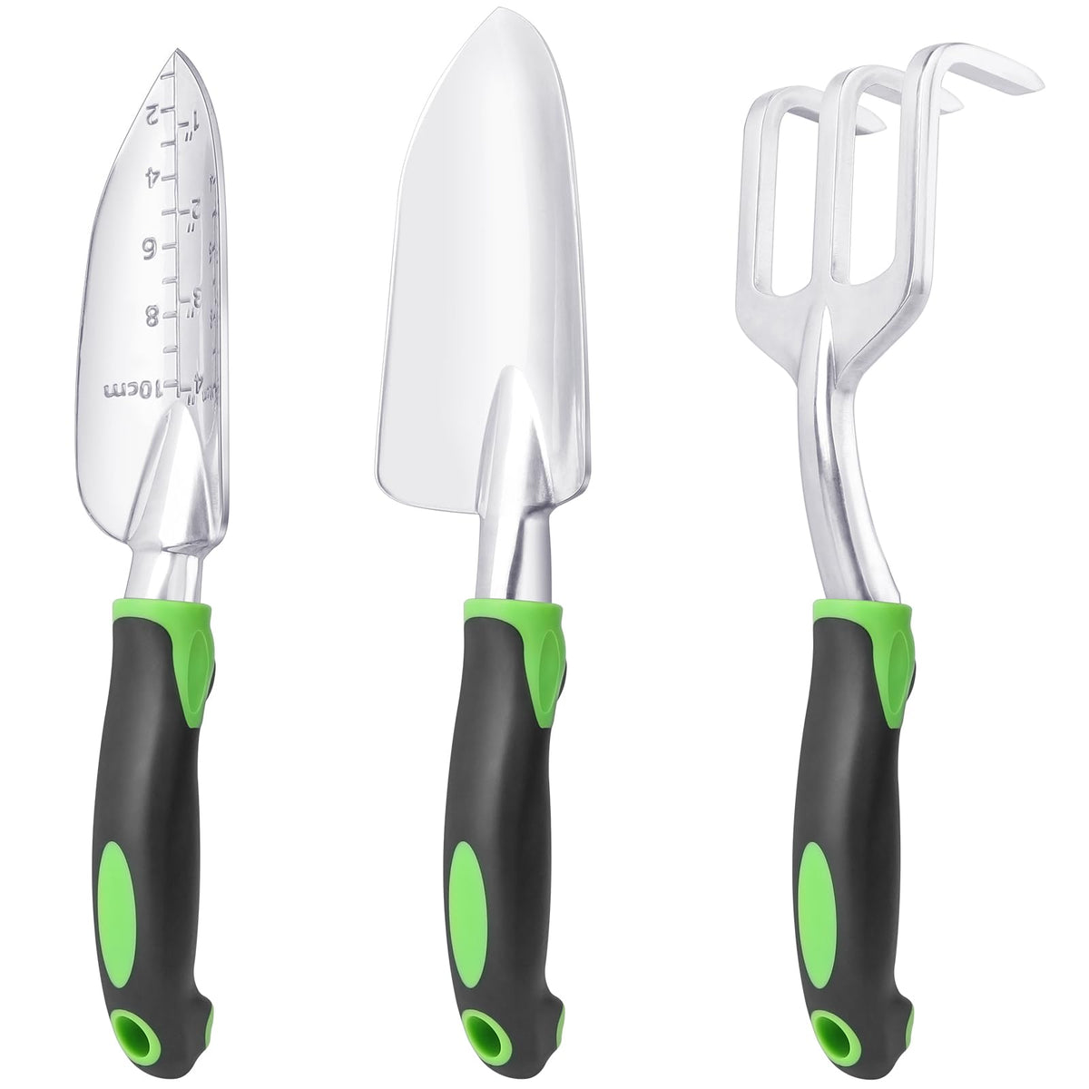MECHEER garden shovel front view for durable digging and precise planting.