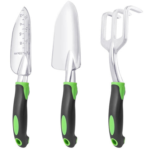 MECHEER garden shovel front view for durable digging and precise planting.