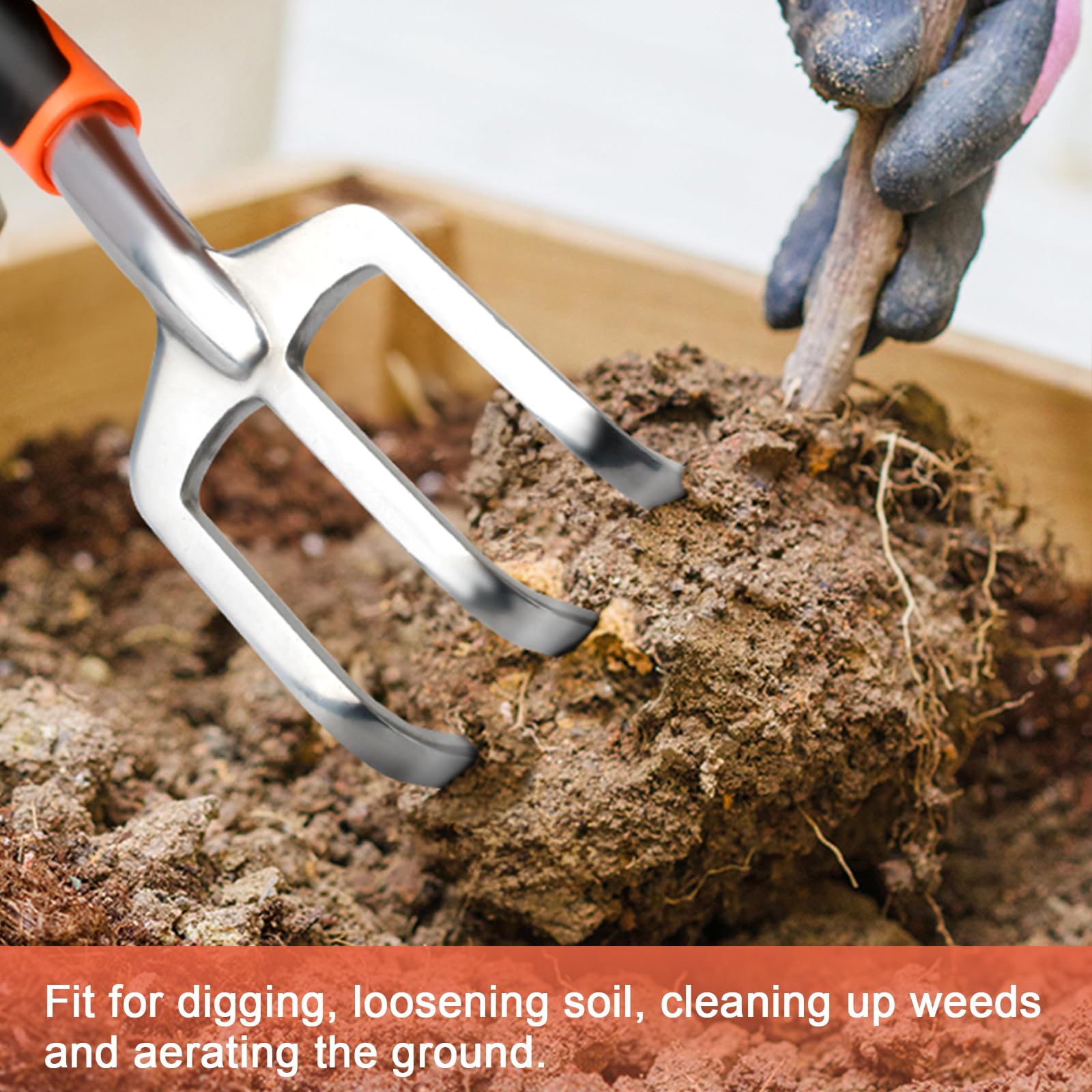 MECHEER hanging hole design enables easy garden tool storage