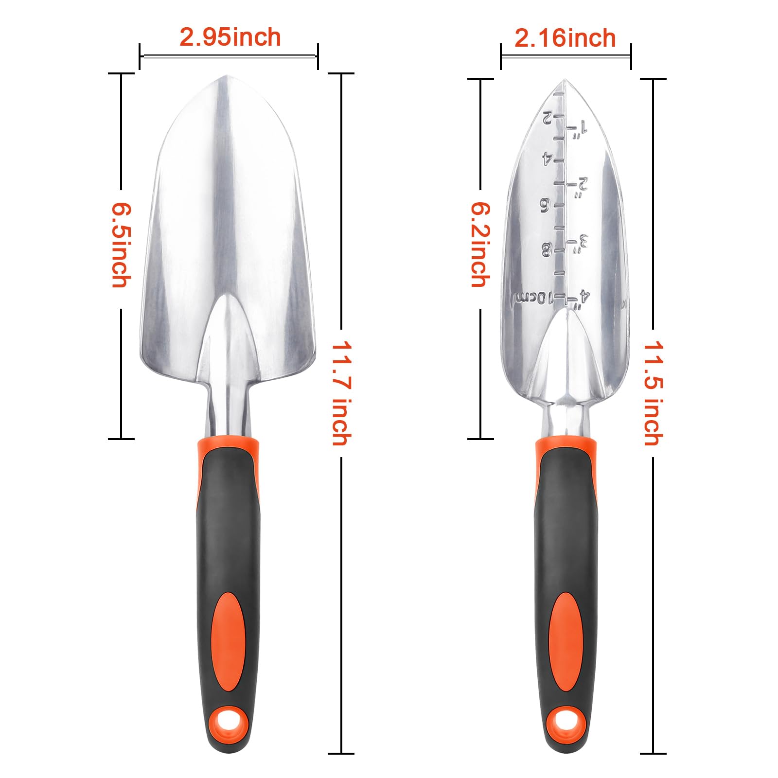 MECHEER measuring depth-scale trowel helps precise planting depth