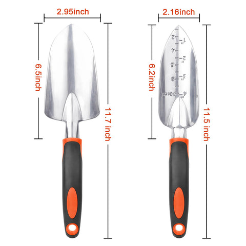 MECHEER measuring depth-scale trowel helps precise planting depth