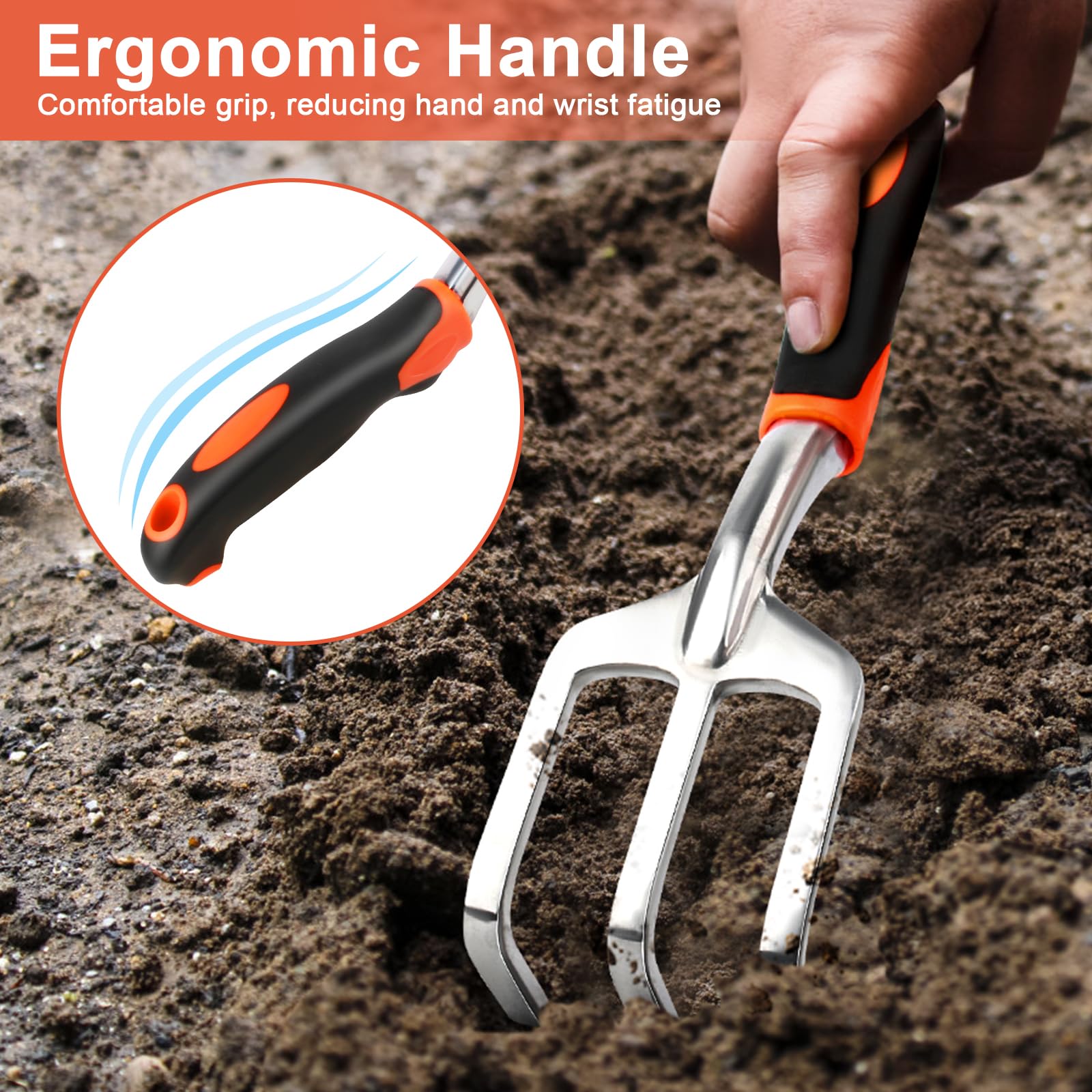 MECHEER multi-function cultivator ideal for digging, loosening, and weeding