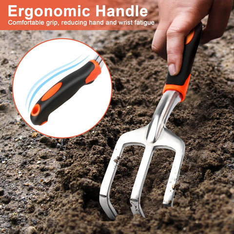 MECHEER multi-function cultivator ideal for digging, loosening, and weeding